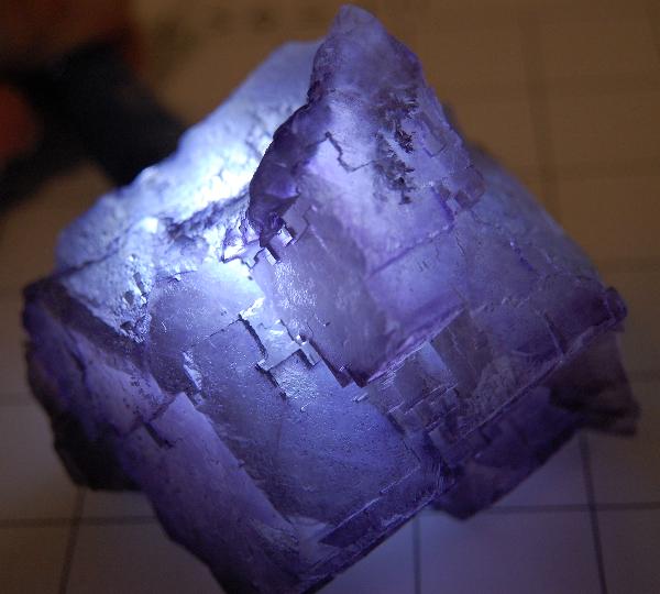 Purple Fluorite Mineral Specimen Muzquiz Mine Mexico - Click Image to Close